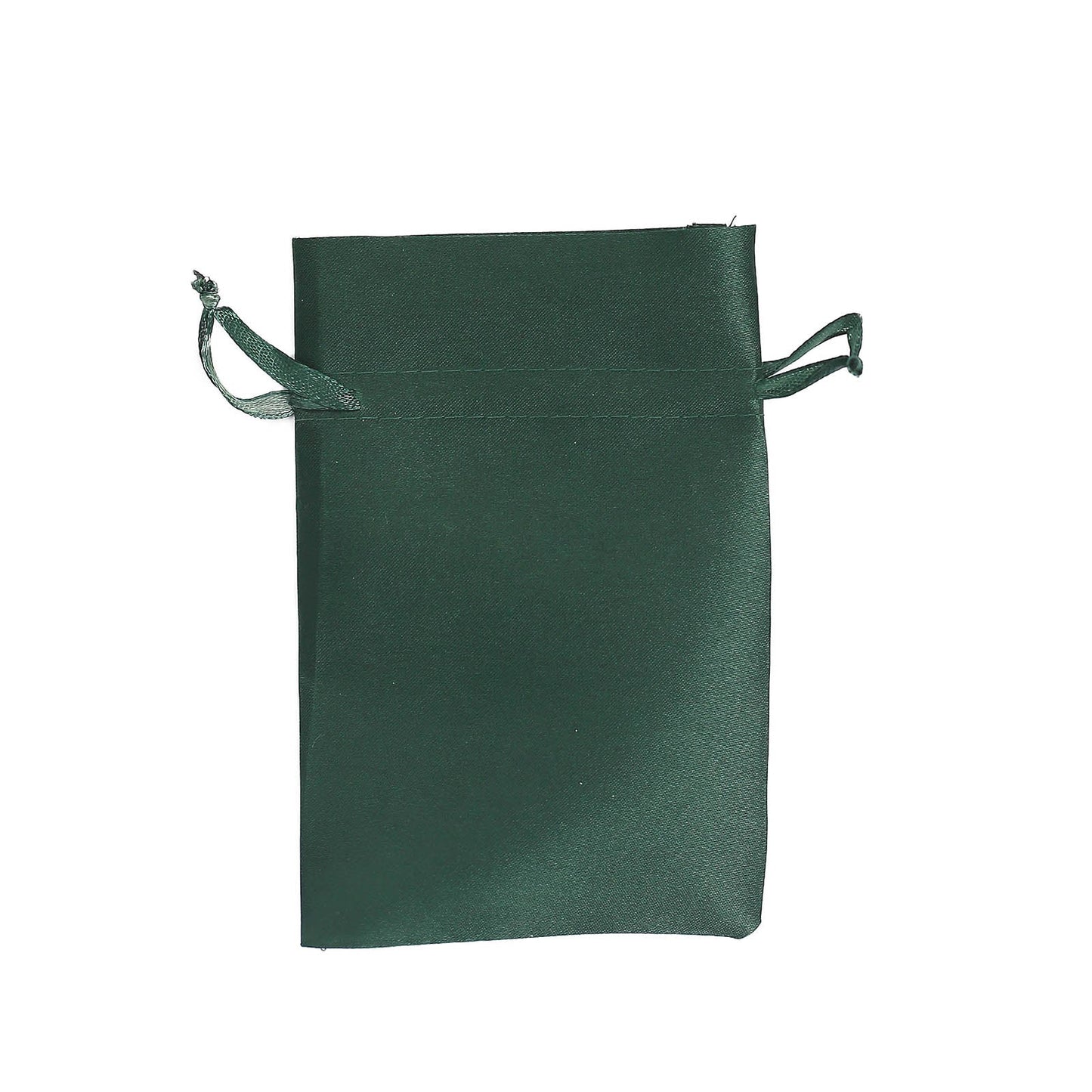 12 Pack 4"x6" Hunter Emerald Green Satin Wedding Party Favor Bags, Drawstring Pouch Gift Bags