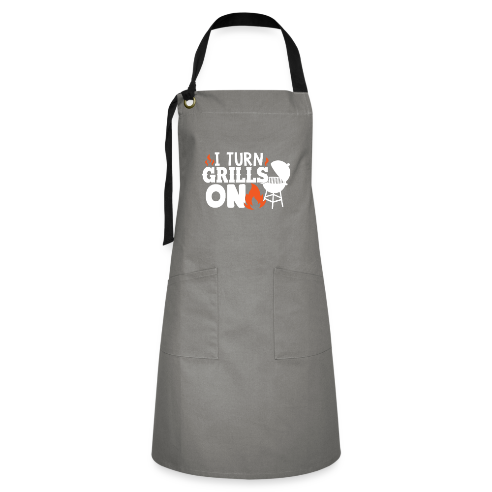 "I Turn Grills On" Premium Artisan BBQ Apron - Stylish & Durable Cooking Accessory for Grill Masters