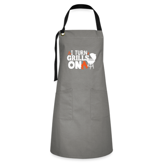"I Turn Grills On" Premium Artisan BBQ Apron - Stylish & Durable Cooking Accessory for Grill Masters