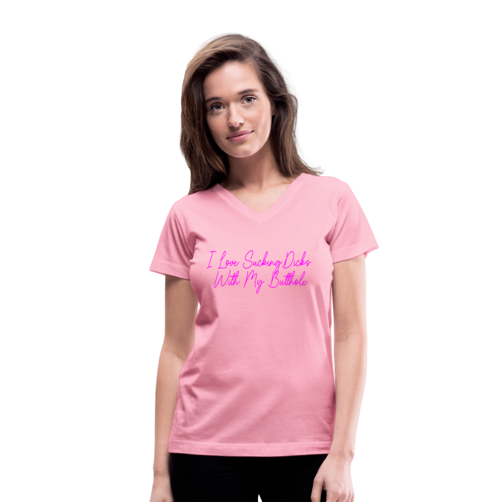 "I Love Sucking Dicks With My Butthole" Women's V-Neck T-Shirt